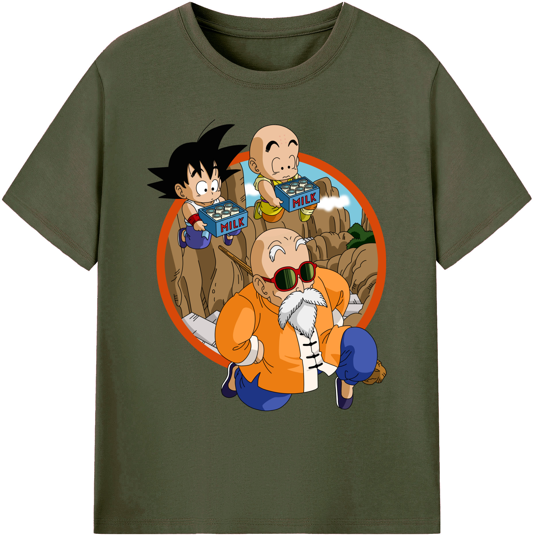 （画像用） ドラゴンボール 亀仙人（かめせんにん） DRAGON BALL Master Roshi Kame Sennin 綿100％ メンズ半袖Tシャツ｜肌触りやわらか＆通気性